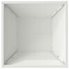 vidaXL Cache-pot de jardin Blanc 40 x 40 x 15 cm Acier lamin&eacute; &agrave; froid