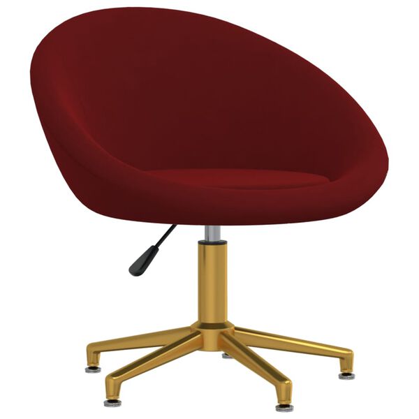 vidaXL Chaises &agrave; manger lot de 4 Rouge bordeaux Velours