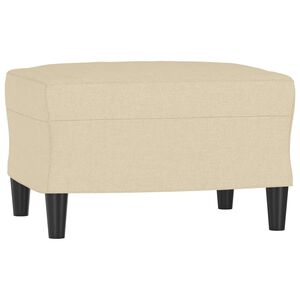 vidaXL Repose-pied Cr&egrave;me 60x50x41 cm Tissu
