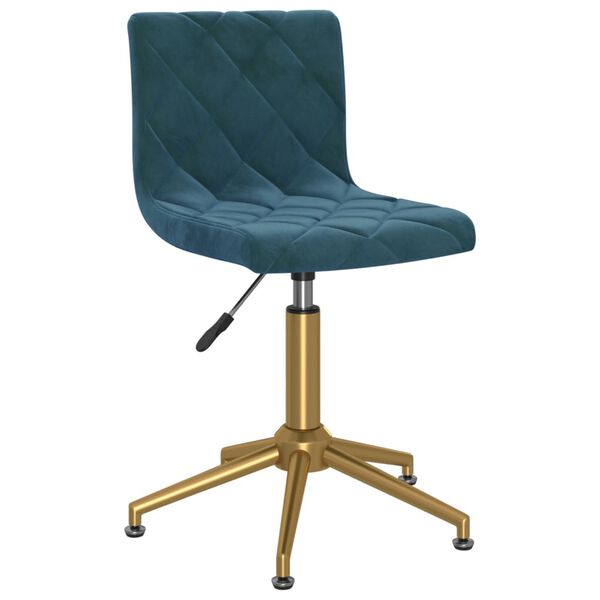vidaXL Chaises pivotantes &agrave; manger lot de 2 bleu velours