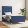 vidaXL Cadre de lit sans matelas avec t&ecirc;te de lit bleu 80x200 cm tissu