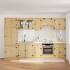 vidaXL Armoire avec tiroir avec &eacute;tag&egrave;re SKI 9 pcs Brun Miel Pin massif
