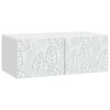 vidaXL Meuble TV mural 98 x 41 x 30 cm Blanc Bois d'ing&eacute;nierie