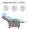 vidaXL Fauteuil inclinable &eacute;lectrique Taupe Tissu
