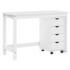 vidaXL Ensemble bureau et armoire 2 pc Blanc Bois de pin massif
