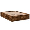 vidaXL Cadre de lit sans matelas ch&ecirc;ne fum&eacute; 120x190 cm