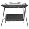 vidaXL Balancelle convertible &agrave; auvent Anthracite 198x120x205 cm Acier