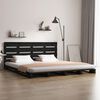vidaXL Cadre de lit sans matelas noir 140x190 cm bois de pin massif
