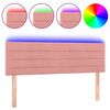 vidaXL T&ecirc;te de lit &agrave; LED Rose 144x5x78/88 cm Velours