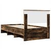 vidaXL Cadre de lit Ch&ecirc;ne fum&eacute; 90 x 200 cm Bois d'ing&eacute;nierie