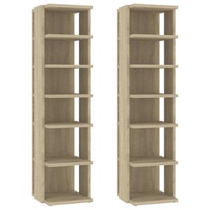 vidaXL Armoires &agrave; chaussures 2 pcs Ch&ecirc;ne Sonoma 27,5x27x102 cm