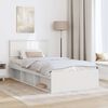 vidaXL Cadre de lit avec t&ecirc;te de lit Blanc 100 x 200 cm Pin massif