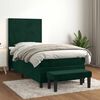 vidaXL Sommier &agrave; lattes de lit avec matelas Vert fonc&eacute; 90x190 cm