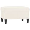vidaXL Fauteuil avec repose-pied Cr&egrave;me 60 cm Similicuir