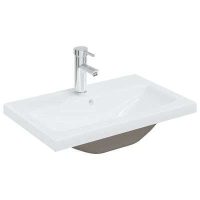 vidaXL Ensemble de meubles de bain 2pcs céramique et bois d'ingénierie