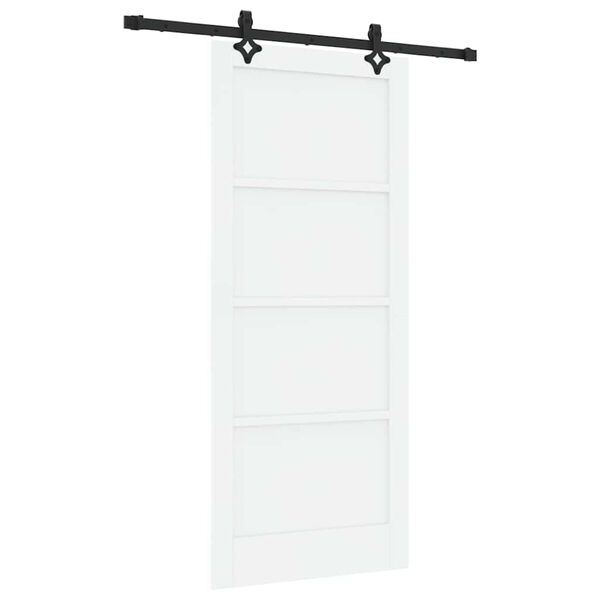vidaXL Porte coulissante ORKDAL Blanc 86 x 198,5 cm Pin massif