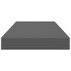 vidaXL &Eacute;tag&egrave;re murale flottante Gris brillant 50x23x3,8 cm MDF