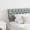vidaXL T&ecirc;te de lit capitonn&eacute;e Gris clair 180 cm Pin massif
