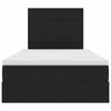 vidaXL Lit avec rangement et matelas Noir 120 x 200 cm Velours