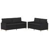 vidaXL Ensemble de Canap&eacute;s 2 pc Noir Tissu