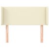 vidaXL T&ecirc;te de lit avec oreilles Cr&egrave;me 83x16x78/88 cm Similicuir
