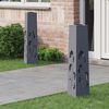 vidaXL Lumi&egrave;re de chemin LED solaire 2 pcs Anthracite