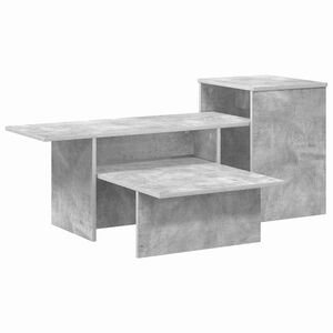 vidaXL Table console Gris b&eacute;ton 91,5 x 35 x 38,5 cm Bois d'ing&eacute;nierie