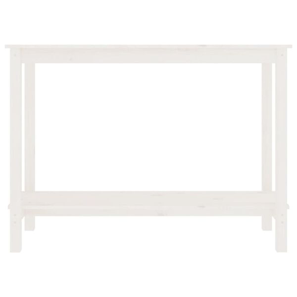 vidaXL Table console Blanc 110x40x80 cm Bois massif de pin