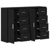 vidaXL Buffet 2 pcs Ch&ecirc;ne noir 60 x 31 x 84 cm Bois d'ing&eacute;nierie