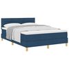 vidaXL Lit boxspring avec matelas avec matelas Bleu 140 x 190 cm tissu