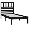 vidaXL Cadre de lit sans matelas noir bois massif de pin 100x200 cm