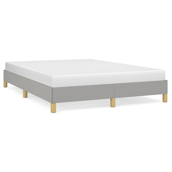 vidaXL Cadre de lit sans matelas gris clair 140x190 cm tissu