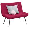 vidaXL Banc rouge bordeaux 110x74x84 cm velours