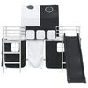 vidaXL Lit mezzanine pour enfants Blanc et Noir 75 x 190 cm M&eacute;tал