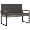 vidaXL Banc ext&eacute;rieur Gris et Gris fonc&eacute; 107 x 61 x 80 cm polyrotin
