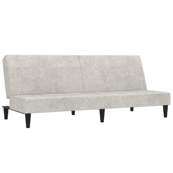vidaXL Canap&eacute;-lit &agrave; 2 places Gris clair Tissu microfibre