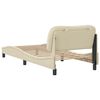 vidaXL Cadre de lit sans matelas Hvar cr&egrave;me 90x200 cm tissu
