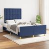 vidaXL Cadre de lit sans matelas bleu 120x190 cm tissu