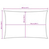 vidaXL Voile de parasol tissu oxford rectangulaire 5x8 m beige