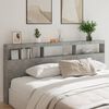 vidaXL Armoire t&ecirc;te de lit avec LED gris b&eacute;ton 220x17x102 cm