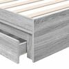 vidaXL Lit de Rangement Gris Sonoma 75 x 190 cm Bois d'ing&eacute;nierie