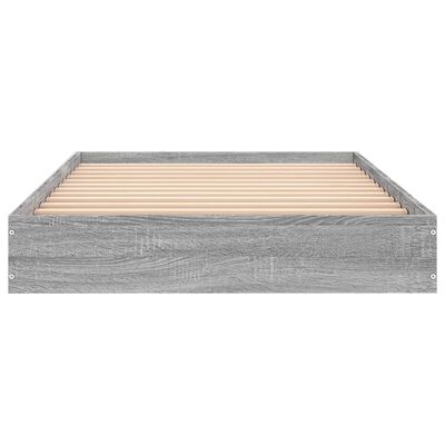 vidaXL Cadre de lit sans matelas sonoma gris 75x190 cm