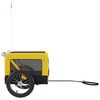 vidaXL Remorque de v&eacute;lo pour animaux de compagnie jaune et noir