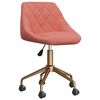vidaXL Chaises pivotantes &agrave; manger lot de 2 rose velours