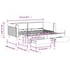 vidaXL Lit de jour avec gigogne et tiroirs sans matelas 90x190 cm