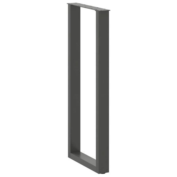 vidaXL Pieds de table de bar en U 2 pi&egrave;ces Anthracite 40 x (110-111) cm Acier