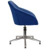vidaXL Chaise pivotante de salle &agrave; manger Bleu Tissu