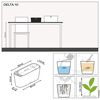 LECHUZA Jardini&egrave;re DELTA 10 ALL-IN-ONE Blanc brillant