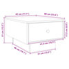 vidaXL Table basse noir 60x45x31 cm bois d'ing&eacute;nierie
