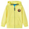Sweat-shirt &agrave; capuche et fermeture &eacute;clair pour enfants jaune clair 128
